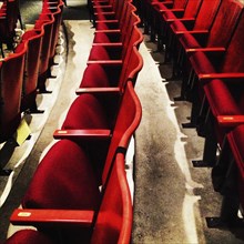 Rows of Red Theater Seating,,