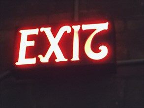 Neon Exit Sign,,