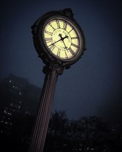 Fifth Avenue Clock at Night, New York City,