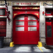 Fire Station Garage Door, New York City,