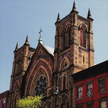 Exterior View of Our Lady of Guadalupe at St. Bernard Church, New York City,