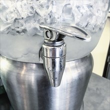 Ice Water in Glass Dispenser,,