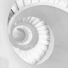 High Angle View of Spiral Staircase,,