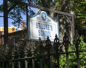 St. Luke's School Sign, West Village,