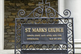 St Mark's Church in-the-Bowery, Sign,