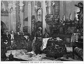 Frederick the Great at the Coffin of Schwerin