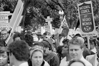 Protesters with Signs at March on Washington for Jobs and Freedom, Washington