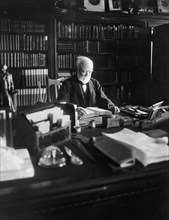 Andrew Carnegie (1835-1919) Scottish-American Industrialist and Philanthropist, Portrait sitting at Desk