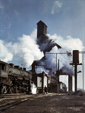 Locomotives at Roundhouse and Coaling Station, Chicago and North Western Railroad Yards