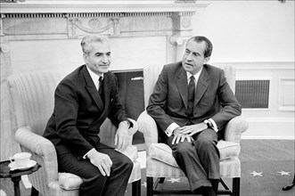Mohammad Reza Pahlavi, Shah of Iran with U.S. President Richard Nixon at White House