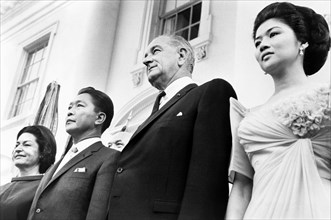 U.S. First Lady Claudia "Lady Bird" Johnson, Philippines President Ferdinand Marcos