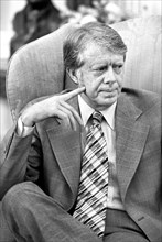 U.S. President Jimmy Carter, seated portrait during Interview