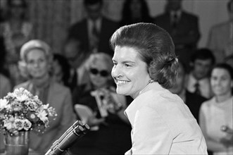 U.S. First Lady Betty Ford during her first Press Conference, Washington