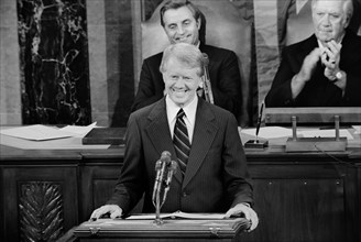 U.S. President Jimmy Carter addressing Joint Session of Congress, announcing results of Camp David Accords