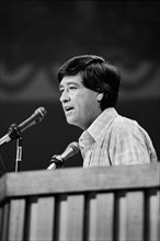 Cesar Chavez at Podium, nominating California Governor Jerry Brown at Democratic National Convention
