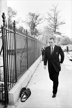 U.S. Vice President Lyndon Johnson arriving at White House, Washington