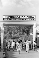 Cuban Workers exiting for the day, Guantanamo Bay U.S. Naval Base
