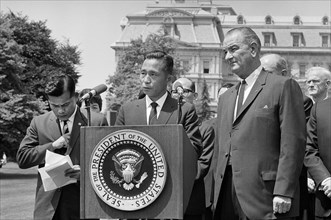 U.S. President Lyndon Johnson with South Korean President Park Chung-hee, Washington