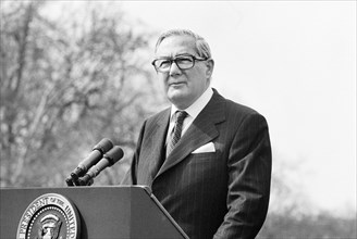 UK Prime Minister James Callaghan during speech at White House, Washington