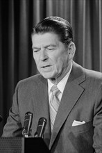 California Governor Ronald Reagan during Press Conference at White House