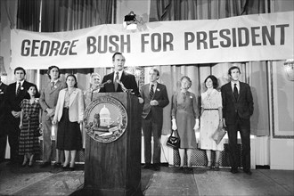 George H.W. Bush announcing his candidacy for President