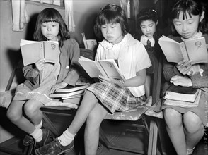 Japanese-American Children at Sunday School Class