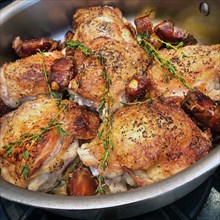 Roasted Chicken with Thyme and Dates