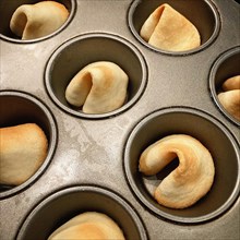 Homemade Fortune Cookies in Baking Tin