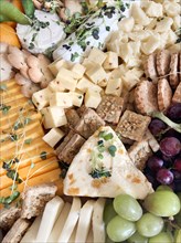 Cheese Board with Fruit and garnishes