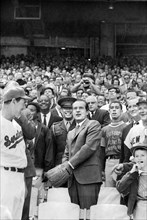 U.S. President Richard Nixon tossing out baseball