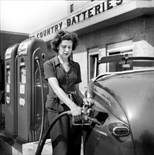 Virginia Lively working at Gas Station