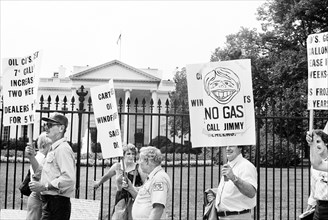 Gasoline dealers demonstrating