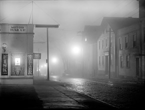 Street Scene on Foggy Night