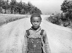 Young Boy walking to School