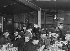 Shipyard Workers eating Lunch at the Star Lunch