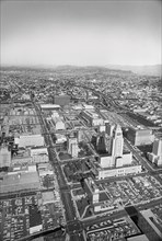 High Angle View of City Hall and Downtown Los Angeles