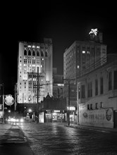 Downtown Street Scene at Night