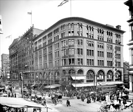 Gimbel Brothers Department Store and street scene