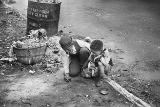 Two Boys playing on Street
