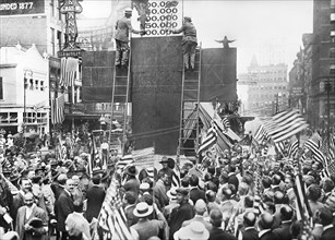 Crowd attending American Red Cross Campaign