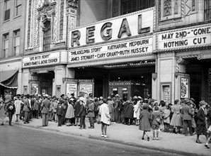 Crowd outside Regal Movie Theater
