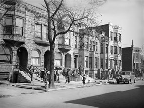 Row of Brownstone Houses