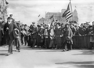 New York Suffragettes marching in Parade
