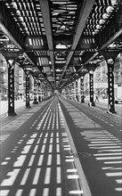 Street Scene underneath Elevated Railway