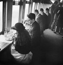 Commuters from Connecticut on Train to New York City