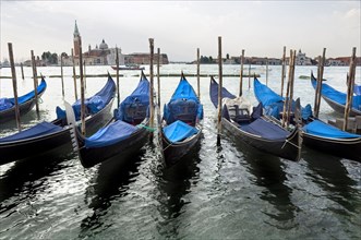 Gondolas with San Giorgio Maggiore in Background
