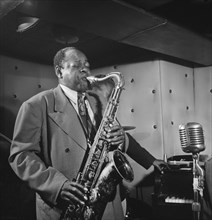 Jazz Saxophonist Coleman Hawkins and Miles Davis