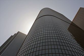 Low Angle View of Three Modern Office Buildings