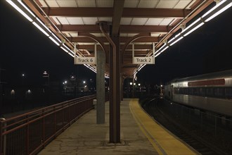 Train Platform at Night