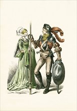 German Townswoman and Townsman in Armor
